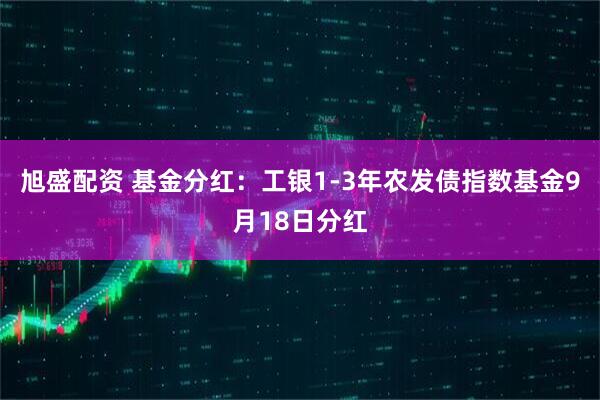 旭盛配资 基金分红：工银1-3年农发债指数基金9月18日分红
