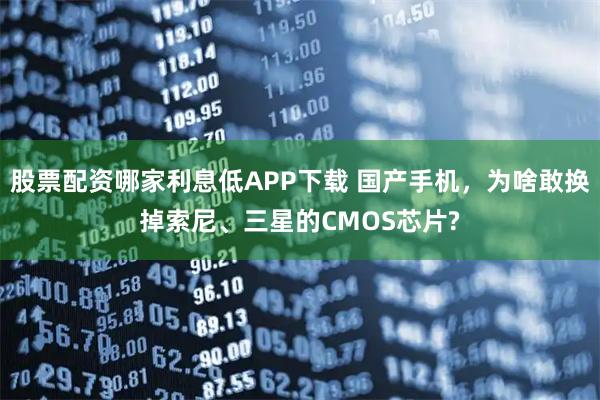 股票配资哪家利息低APP下载 国产手机，为啥敢换掉索尼、三星的CMOS芯片?